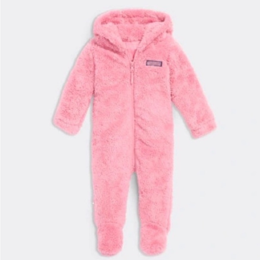 Vineyard Vines Pink Fleece Kids Footie